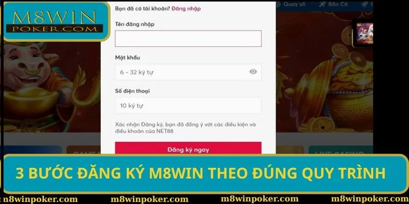 3 bước đăng ký M8WIN theo đúng quy trình 3 bước đăng ký M8WIN theo đúng quy trình